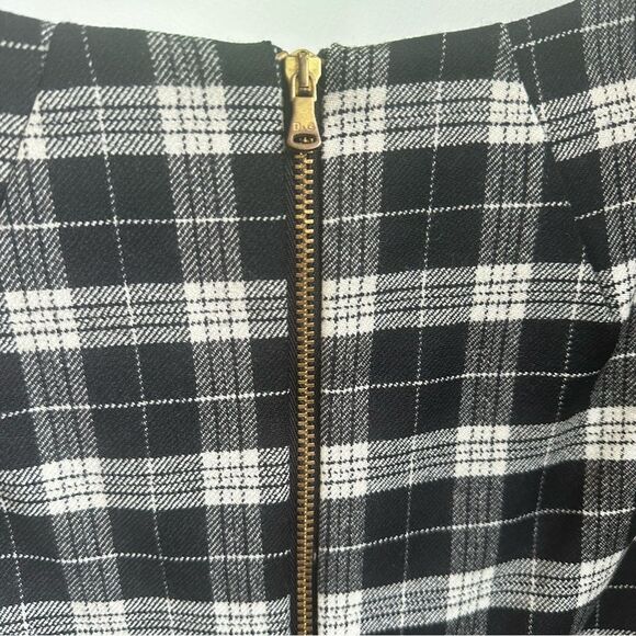 DOLCE & GABBANA classic black and white wool checkered plaid sleeveless pencil - Picture 3 of 10